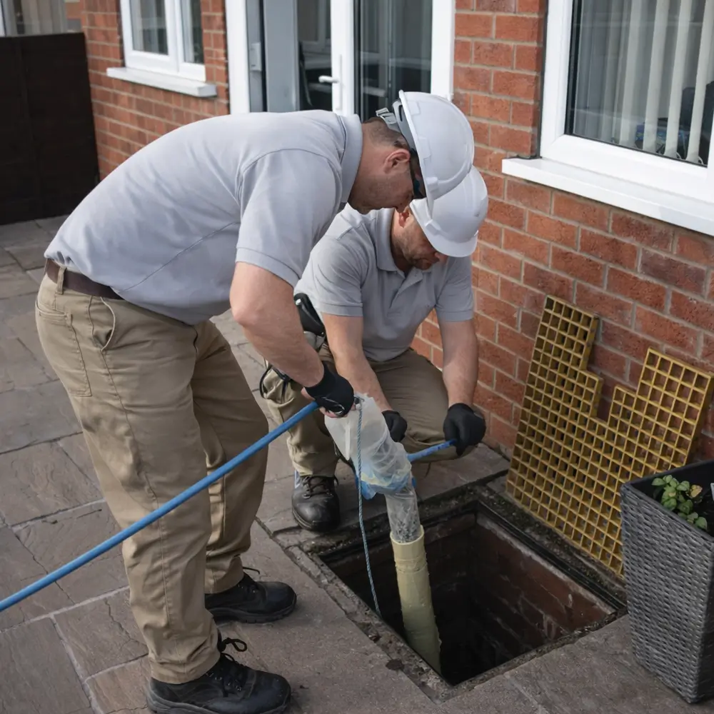 Blocked drain repair service in Brentford